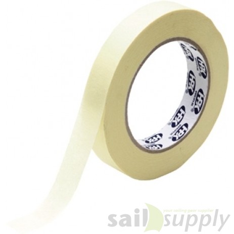 Afplakband 60°C - wit crème 25mm x 50M