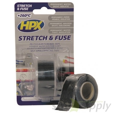 Stretch and Fuse Reddingstape - 25mm x 3M zwart