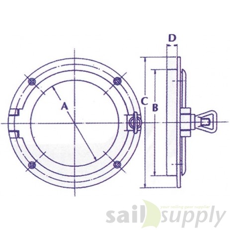 Ronde Patrijspoort 100mm Messing Verchroomd