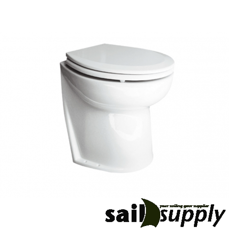 Jabsco De Luxe 14" elektr. toilet 12V recht met solenoid
