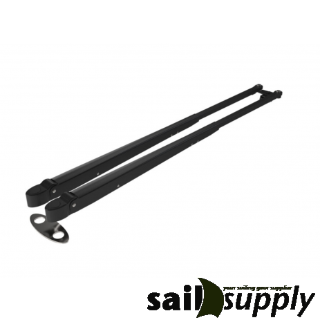 Parallelarm voor "W38" Zwart/RVS 470-750mm