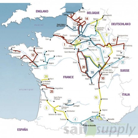 Plastimo navigatiekaart 10 The Saone - from Corre to Lyon - The Seille