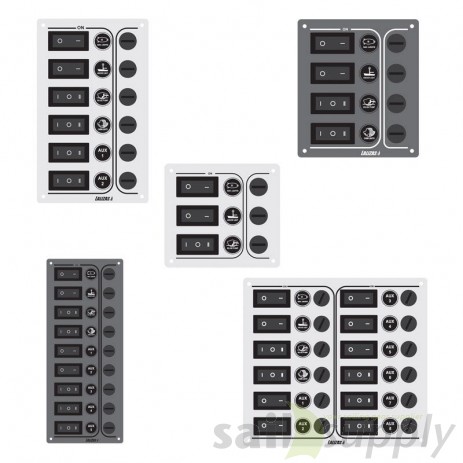 Lalizas SP6 Ultra switch panel, Charcoal