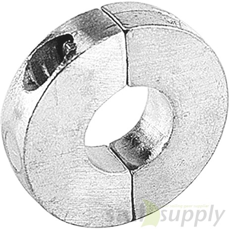 Talamex Schroefas anode aluminium vlak 35mm