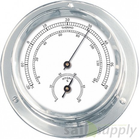 Talamex Thermo-hygrometer verchroomd 110/84mm