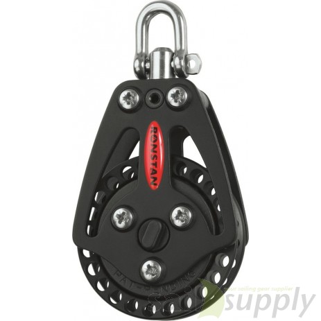Ronstan Ultimate Ratchet 60mm, 1-schijfsblok, ratel, swivel