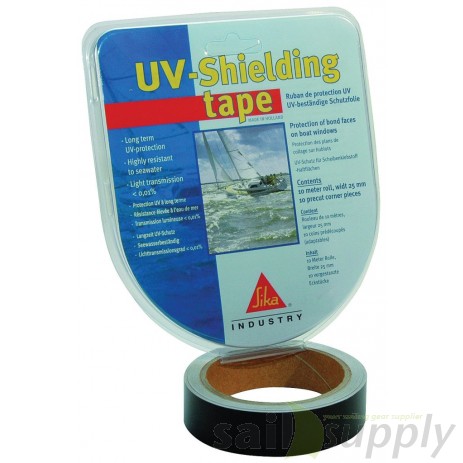 UV-shielding tape SET, 25mm x 10m zwart