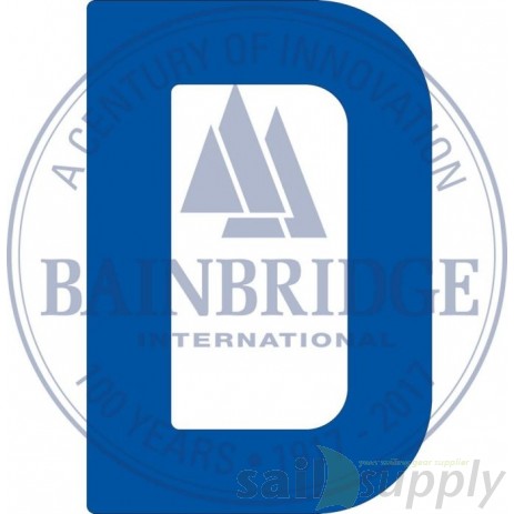 Zeilletter "D" 300 mm blauw