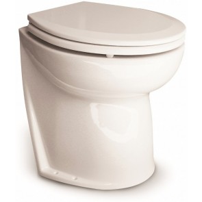Jabsco De Luxe 17" elektr. toilet 24V schuin met solenoid