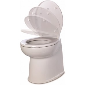 Jabsco De Luxe 17" elektr. toilet 24V recht met solenoid soft closing