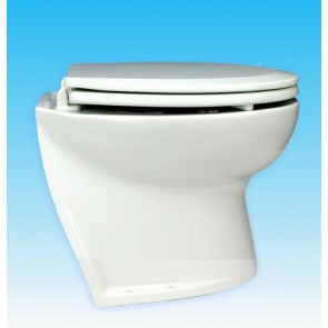 Jabsco De Luxe 14" elektr. toilet 12V schuin met spoelwaterpomp