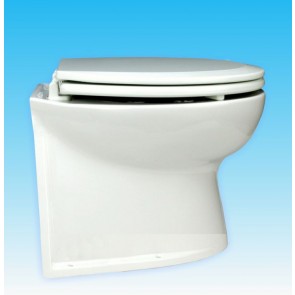 Jabsco De Luxe 14" elektr. toilet 24V recht met spoelwaterpomp