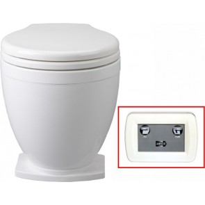 Jabsco LITE FLUSH elektr. toilet 12Volt met 2-knops bedieningspaneel