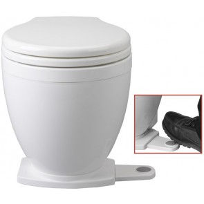 Jabsco LITE FLUSH elektr. toilet 24V met voetschakelaar bediening