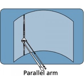 Parallelarm W10/12 RVS electr.gepolijst 324-460mm