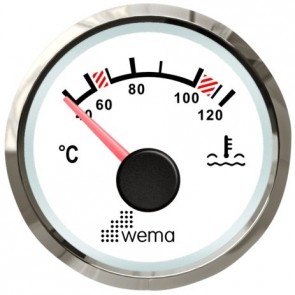Wema Silver serie watertemperatuur meter NMEA2000 wit