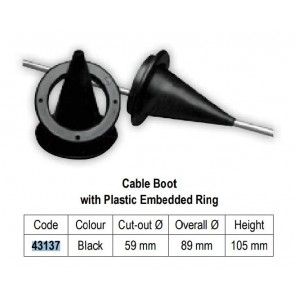 Lalizas cable boot w/plastic embedded rink