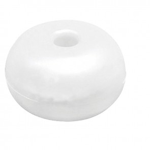 Lalizas surface float w/hole, round, 75mm white