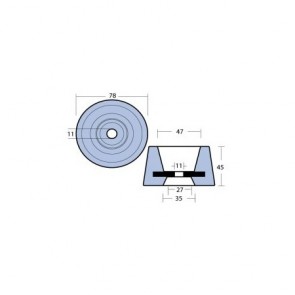 As anode konisch magnesium 78mm