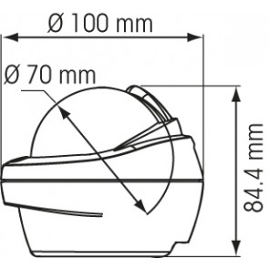 Plastimo Offshore 75 opbouw kompas zwart - zwarte roos conisch