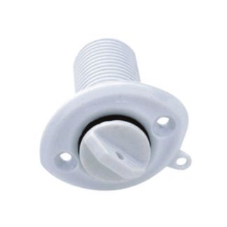 Ovale nylon lensplugset wit L27xd25mm