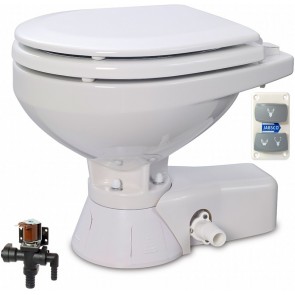 Jabsco Quiet Flush Stil Compact elektr. toilet 12V met solenoid