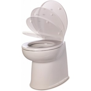 Jabsco De Luxe 17" elektr. toilet 12V recht met solenoid soft closing