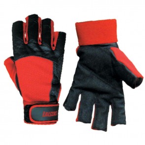 Lalizas 5 finger cut sailing gloves kevlar black/red