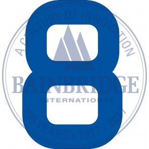Bainbridge Zeilnummer 300 mm blauw 8